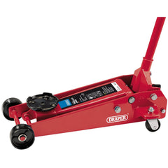 Draper Heavy Duty Garage Trolley Jack, 3 Tonne, Red 60977