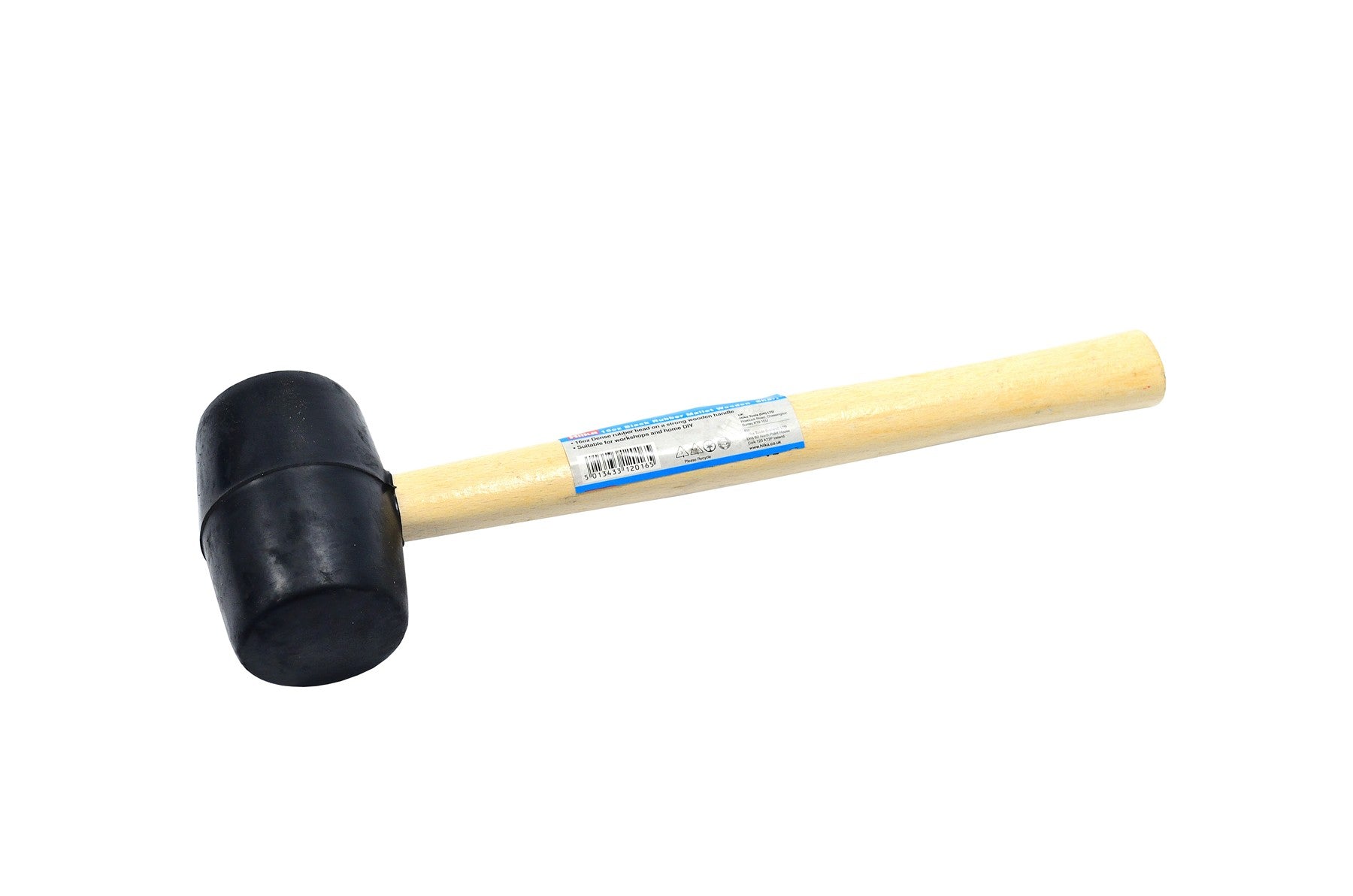 Hilka 16oz Black Rubber Mallet Wooden Shaft 61202016
