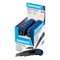 Silverline 18mm Auto Reload Snap-Off Knife Display Box 10pce 633575
