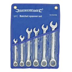 Silverline Fixed Head Ratchet Spanner Set 6pce 633788