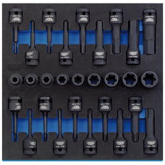 Draper Draper Expert TX-STAR® Impact & Hex Socket Set in 1/2 Drawer EVA Insert Tray, 1/2" Sq. Dr. (28 Piece)