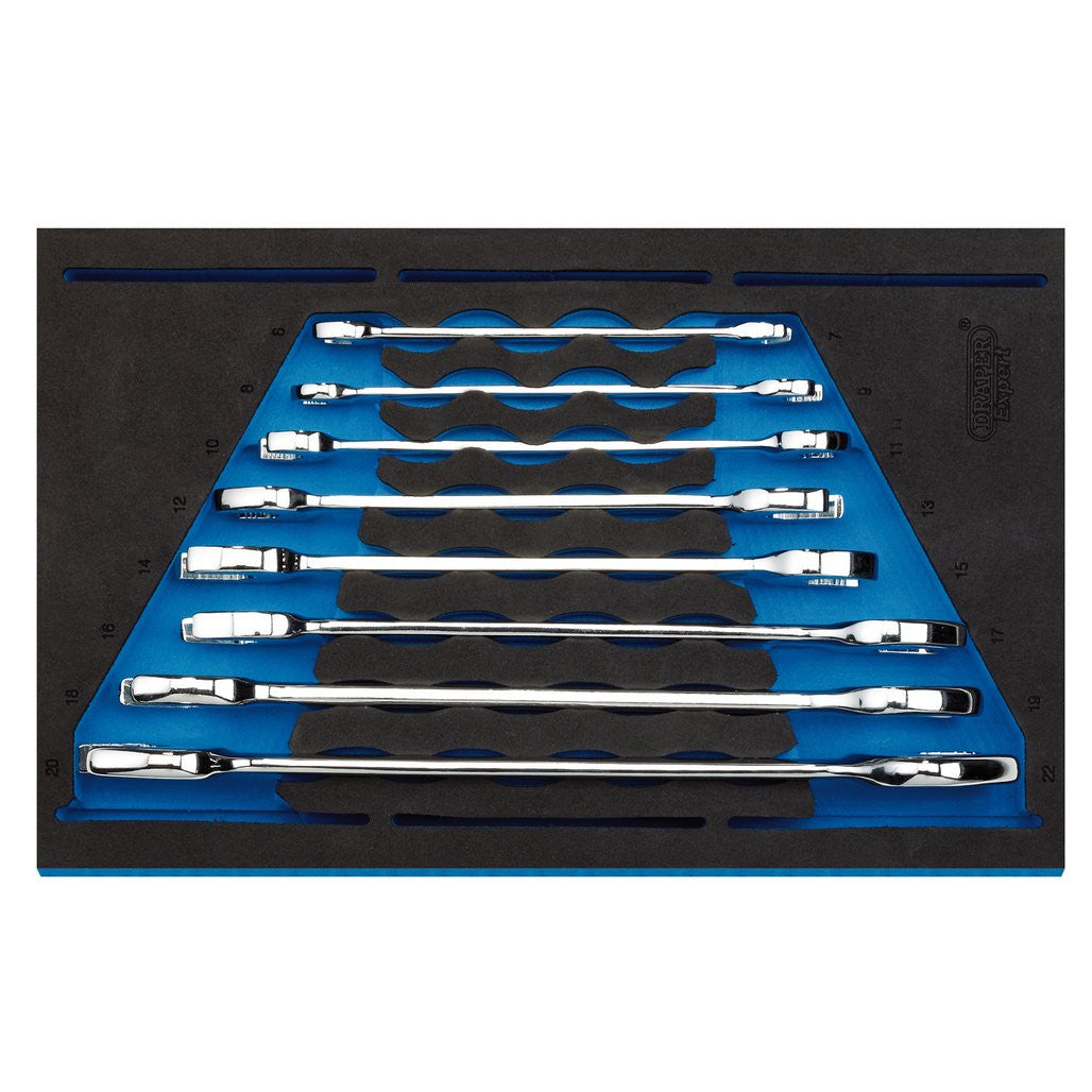 Draper Draper Expert Open Ended Spanner Set in 1/4" Drawer EVA Insert Tray (8 Piece)