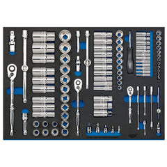 Draper Draper Expert Socket Set in Full Plus Drawer EVA Insert Tray, 1/4", 3/8" & 1/2" (96 Piece)