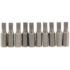 Draper Plain Slot Insert Bit, 4.5mm, 1/4" Hex, 25mm Long (Pack of 10) 64027