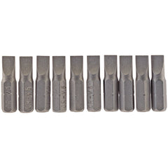 Draper Plain Slot Insert Bit, 6mm, 1/4" Hex, 25mm Long (Pack of 10) 64031