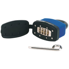 Draper Resettable 4 Number Combination Laminated Steel Padlock and Bumper, 48mm 64175