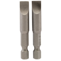 Draper Plain Slot Insert Bit, 8mm, 1/4" Hex, 50mm Long (Pack of 2) 64226
