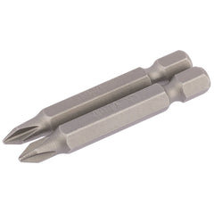 Draper Cross Slot Insert Bit, 1/4" Hex, 50mm Long, No.1 (Pack of 2) 64232