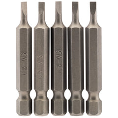 Draper Plain Slot Insert Bit, 3mm, 1/4" Hex, 50mm Long (Pack of 5) 64267