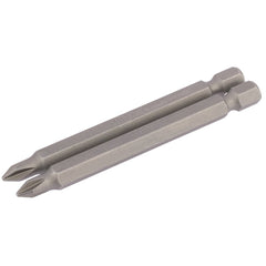Draper Cross Slot Insert Bit, 1/4" Hex, 75mm Long, No.1 (Pack of 2) 64314