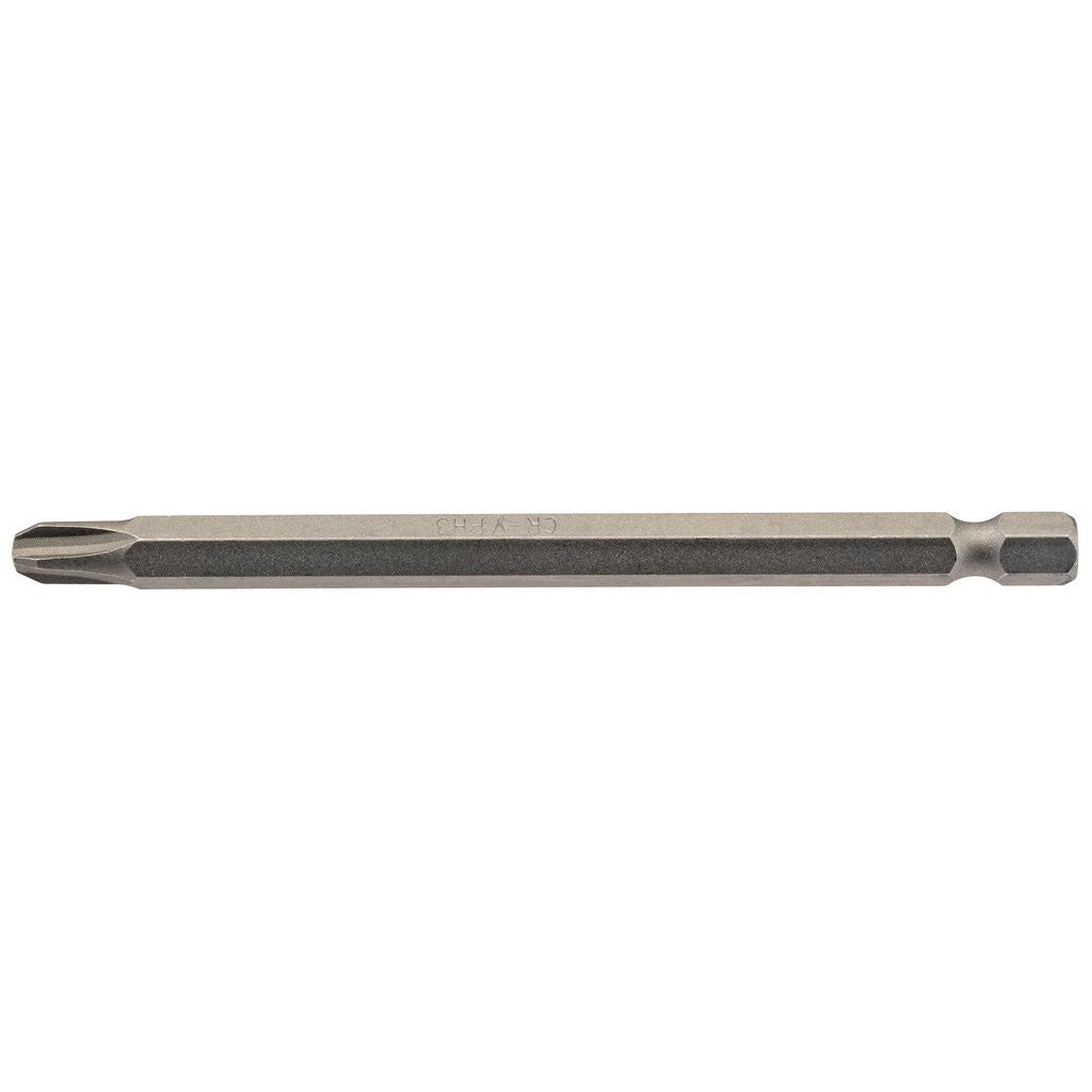 Draper Cross Slot Insert Bit, 1/4" Hex, 100mm Long, No.3 (Pack of 1) 64366