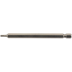 Draper Hexagonal Insert Bit, 2.5mm, 1/4" Hex, 100mm Long (Pack of 1) 64371