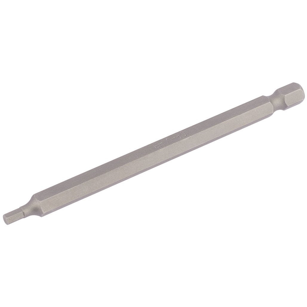 Draper Hexagonal Insert Bit, 3mm, 1/4" Hex, 100mm Long (Pack of 1) 64372