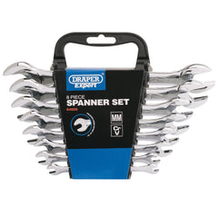Draper Expert Metric Double Open Ended Spanner Set (8 Piece) 64609