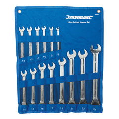 Silverline Fixed Head Ratchet Spanner Set 14pce 675226