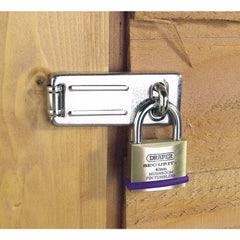 Draper Solid Brass Padlocks with Hardened Steel Shackle, 40mm (Pack of 6)