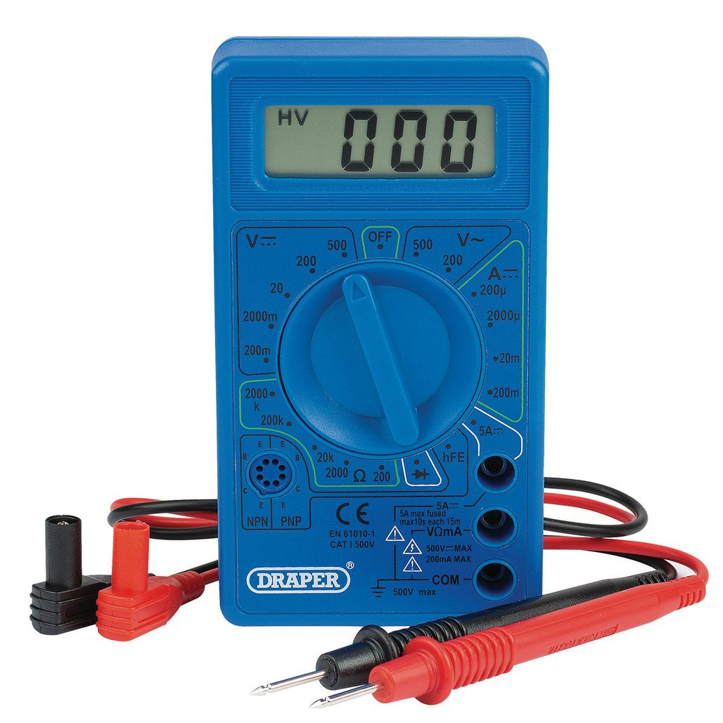 Draper Digital Multimeter, 500V, AC/DC 68476
