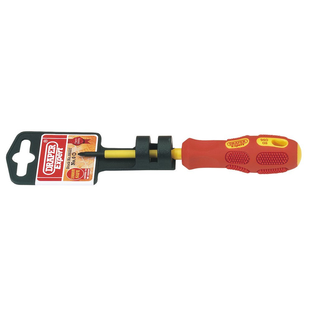 Draper Expert VDE Approved Fully Insulated PZ TYPE Screwdriver, No.0 x 60mm 69227