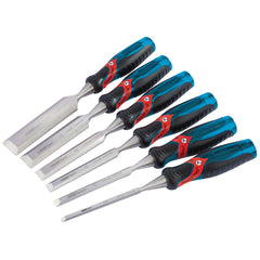 Draper Expert Soft Grip 'Pound Thru' Bevel Edge Wood Chisel Set, 140mm (6 Piece) 70419