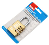 Hilka 38mm Brass Combination Padlock 70760038