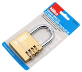 Hilka 60mm Brass Combination Padlock 70760060