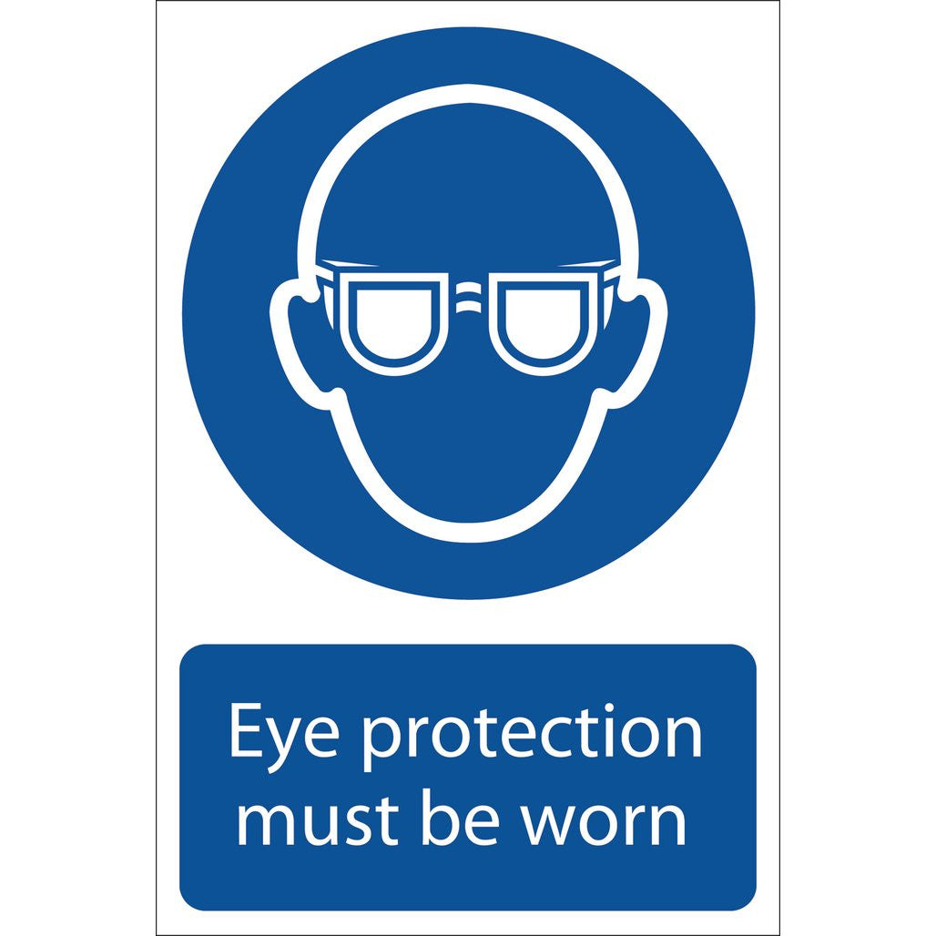 Draper Eye Protection' Mandatory Sign, 200 x 300mm 72080