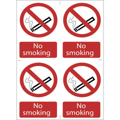 Draper No Smoking' Prohibition Sign (Pack of 4) 72166