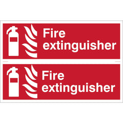 Draper Fire Extinguisher' Fire Equipment Sign (Pack of 2) 72444