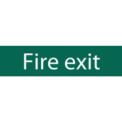 Draper Fire Exit' Safety Sign, 200 x 50mm 73213