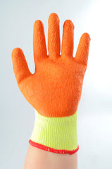 Hilka Medium 9" Orange Latex Coated Work Gloves 75565509