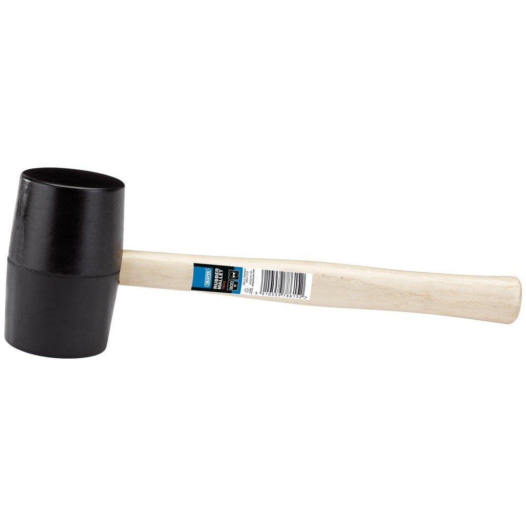 Draper Hardwood Shaft Rubber Mallet, 800g/28oz 78615