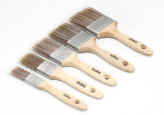 Hilka 5 pce Wooden Synthetic Bristle Paint Brushes 78710505