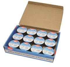 Hilka Insulation Black Tape 20m x 19mm in 24 pce display 79002001