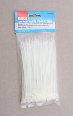 Hilka 100 3.6mm x 150mm Cable Ties White 79100150