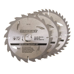 Silverline TCT Circular Saw Blades 20, 24, 40T 3pk 801292
