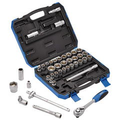 Draper Combined MM/AF Socket Set, 1/2" Sq. Dr. (41 Piece) 82136