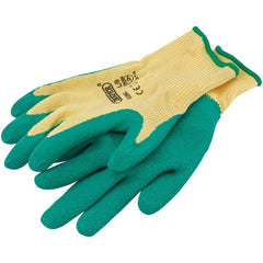 Draper Heavy Duty Latex Coated Work Gloves, Large, Green 82603