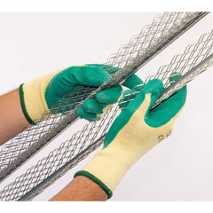 Draper Heavy Duty Latex Coated Work Gloves, Large, Green 82603