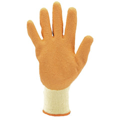 Draper Heavy Duty Latex Coated Work Gloves, Extra Large, Orange (Pack of 10)