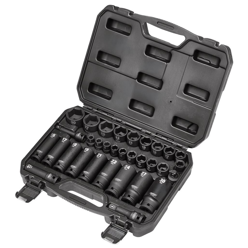Draper HI-TORQ® Impact Socket Set, 3/8" & 1/2" Sq. Dr. (32 Piece) 83098