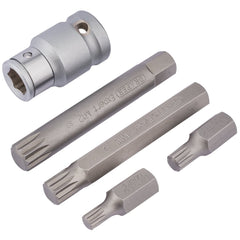 Draper Expert Spline Bit Set, 1/2" Sq. Dr. (5 Piece) 83567