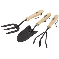Draper Carbon Steel Hand Fork, Cultivator and Trowel with Hardwood Handles 83993