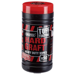 Draper Hard Graft Tuff Texture Heavy Duty Wipes (Tub of 90) 84712