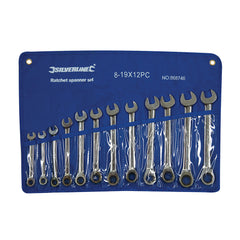 Silverline Fixed Head Ratchet Spanner Set 12pce 868746
