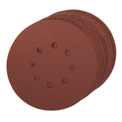 Silverline Hook & Loop Discs Punched 150mm 10pce 882789