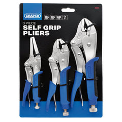 Draper Soft Grip Self Grip Pliers Set (3 Piece) 88293