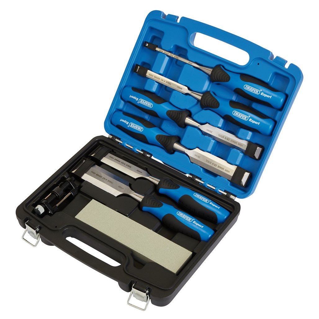 Draper Expert Soft Grip Wood Chisel Kit, 140mm (8 Piece) 88605