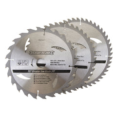 Silverline TCT Circular Saw Blades 24, 40, 48T 3pk 892547