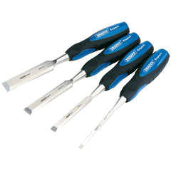 Draper Expert Soft Grip Bevel Edge Wood Chisel Set, 150mm (4 Piece) 89726