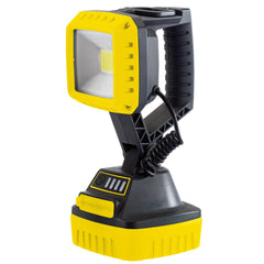 Draper COB LED Rechargeable Work Light, 10W, 1,000 Lumens, Yellow, 2 x 2.2Ah Batteries 90049